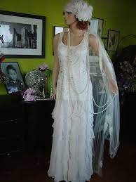 Flapper Dresses 1920s Flapper Downton Abbey Boardwalk Empire Wedding Dress Very Tre Flapper Wedding Dresses Flapper Style Wedding Dress 1920s Wedding Dress