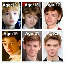 The Only One Where I Think He Actually Looks His Age Is When Hes 17 Maze Runner Maze Runner Funny Thomas Sangster