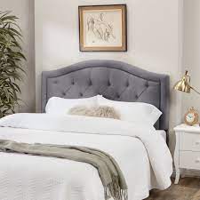 Excellent Grey Velvet Headboard 2018