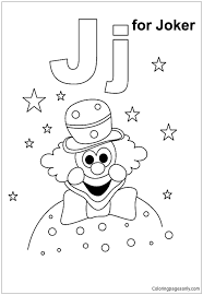 Arshi on june 6, 2019. Letter J For Joker Coloring Pages Alphabet Coloring Pages Coloring Pages For Kids And Adults