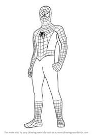 The images above represents how your finished drawing is going to look and the steps involved. How To Draw Spiderman Standing Step By Step Learn Drawing By This Tutorial For Kids And Adults Spiderman Drawing Spiderman Coloring Spiderman Painting