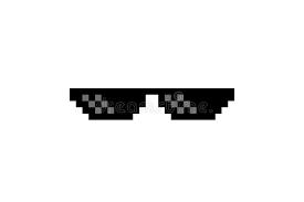 Funny glasses meme i live in a tree you have probably never heard of it picture. Thug Life Pixel Art Glasses Stock Vector Illustration Of Thug Dealer 129756890