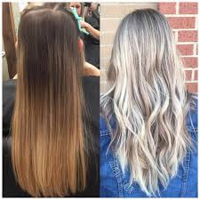 Big Transformation From Brassy Dark Blonde To Bright White Icy Blonde Balayage Icy Blonde Icy Blonde Highlights Icy Blonde Balayage