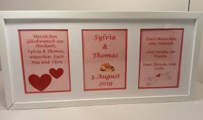 Geschenk Hochzeit Gluckwunschkarte Hochzeitsgeschenk Personalisiert Bilderrahmen Bild Beleuchtet Erinnerung Andenken Von Malundbastelate Frame Home Decor Decor