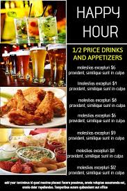 Bar Happy Hour Menu Click To Customize Happy Hour Menu Menu Template Happy Hour