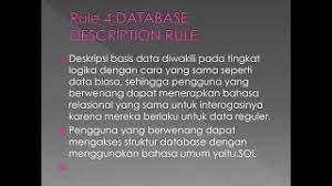 A relational database schema is an arrangement of relation states in such a manner that every relational database state fulfills the integrity constraints set on the relational database schema. 12 Aturan Database Relasional Codd Youtube