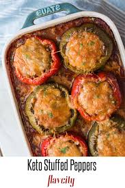 Low Carb Keto Stuffed Bell Peppers Flavcity Recipe Stuffed Peppers Keto Stuffed Peppers Keto Recipes Dinner