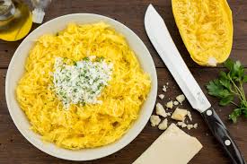Spaghetti Squash With Extra Virgin Olive Oil Garlic Healthy Cooking Class Spaghetti Squash Healthy Cooking
