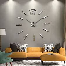 Chose From A Variety Of Colors For Your Very Own 3d Wall Clock Save Space And Jazz Up Your Living R Minimalist Living Room Wall Clocks Living Room Modern Room