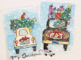 How To Draw A Christmas Car Deep Space Sparkle Christmas Art Projects Christmas Art Christmas Drawing