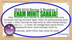 Introduction 1.1 background mathematics multiple choice test is a form of mathematics assess. Spm Matematik Tambahan 2016 Kertas 2 Nombor 3 Persamaan Serentak Persamaan Linear Dan Tak Linear Youtube