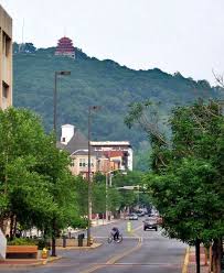 Mount Penn And Pagoda From Downtown Reading Pennsylvania