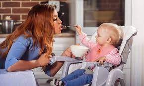 Highchair at 6 months or sometimes earlier a baby can start solid foods. At What Age Does A Baby Use A High Chair