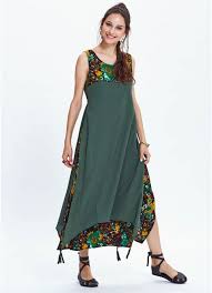 Otantik Yazlik Bohem Elbise Maya Yesil E55yesil Bohemian Dress Dresses Bohemian Summer Dresses