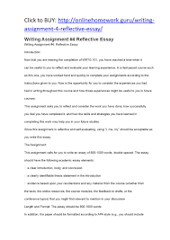 You should obligatorily follow a certain format. Writing Assignment 4 Reflective Essay By Jackson22123 Issuu