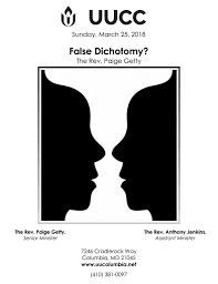 The process or practice of making such a division dichotomy of the pop. False Dichotomy Uucc