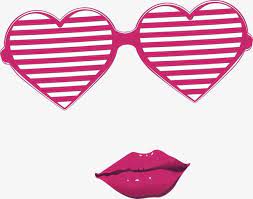 Vector Heart Glasses And Red Lips Heart Vector Glasses Vector Lips Vector Png And Vector With Transparent Background For Free Download Heart Glasses Red Lips Glasses