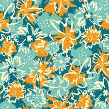 Get your vintage pattern sewing today! Bright Painterly Retro Flowers Vector Seamless Floral Pattern By Oplustendesigns Seamless Repeat Vector Royalty Free Stock Pattern Retro Flowers Floral Pattern Pattern