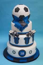 Football Birthday Cake For 18 Year Old Boy Inter Football Cake Football Cake Cake 18th Birthday Cake