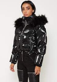 Mt Blanc High Shine Puffer Jacket Black Maniere De Voir Jackets Puffer Jackets Shiny Jacket