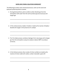 Balancing equations worksheet and key. 33 Chemistry Chemical Word Equations Worksheet Free Worksheet Spreadsheet