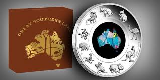 Perth Mint Coin Profiles Australia 2020 Great Southern Land 1oz Silver Proof Opal Coin Mint Coins Australian Animals Australian Continent