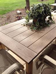 Pin By Stephanie Goddard On Projects To Try Diy Patio Table Wooden Garden Table Outdoor Patio Table