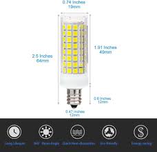 Westinghouse t3 40 watt clear (2800k) e12 (candelabra) base halogen specialty light bulb 0625100. Led Bulbs 4 Pack E12 Led Bulb Dimmable 8w Equivalent To E12 Halogen Bulb 75w Indoor Decorative Lighting Daylight White 6000k T3 T4 Base E12 Candelabra Bulbs For Ceiling Fan Ac 110v 120v 130v Chandelier