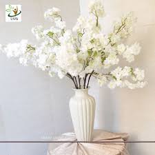 Orders must be placed at least 15 business days in advance of preferred arrival date. Uvg 1m White Artificial Cherry Blossom Branches Wholesale With Silk Flowers For Weddings