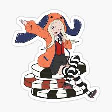Kakegurui Stickers Redbubble Yomoduki runa cosplay costume kakegurui compulsive gambler runa cosplay wig and orange hooded jacket jk uniforms. redbubble