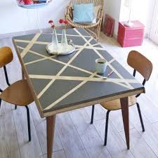 Personnaliser Une Table Avec Effet Graphique Mobilier De Salon Relooking Meuble Customiser Table