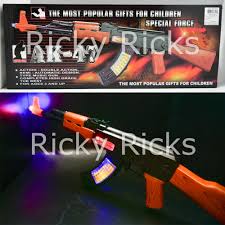 The most common ak47 nerf material is metal. Light Up Ak 47 Gun Military Toy Rifle Kids