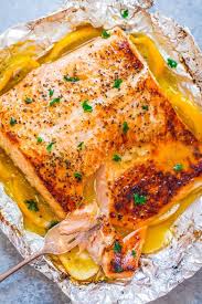 Baked Garlic Butter Salmon Recipe Sheet Pan Salmon Averie Cooks Recipe Baked Salmon Recipes Easy Fish Recipes Butter Salmon