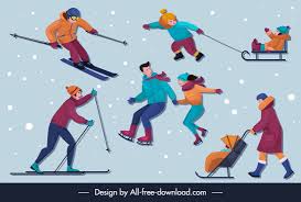 Cartoon skier stock photos and images. Ski Free Vector Download 148 Free Vector For Commercial Use Format Ai Eps Cdr Svg Vector Illustration Graphic Art Design