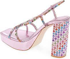 Amazon.com | Jeffrey Campbell NUITE Heels Lilac Pastel Multi 8 | Heeled  Sandals