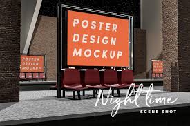 Poster Design Mockup Bus Stop In 2020 Outdoor Advertising Mockup Mockup Design Outdoor Advertising