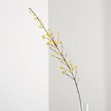 Forsythia Artificial Flower Stem Reviews Crate And Barrel Artificial Flowers Flowers Forsythia