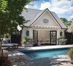 Shore Living Southern Style In Island Heights Pool House Designs Small Pool Houses Pool House