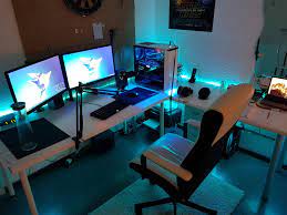 First Post Here Hope It Goes Well Gaming Room Setup Gaming Desk Setup Video Game Rooms