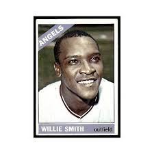 1966 Topps Baseball Card Willie Smith Angels #438