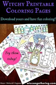 Here are 18 free coloring pages for adults (that means you!) to download. Printable Witch Coloring Pages Download Today Wiccan Gathering