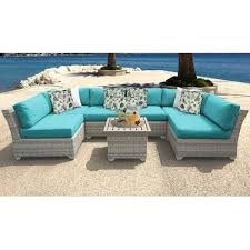 Vida 11 Piece Rattan Sectional Seating Group With Cushions In 2020 Outdoor Furniture Sets Patio Furniture Sets Outdoor Wicker Patio Furniture