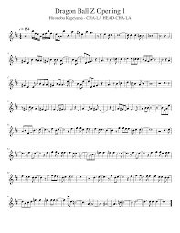 The font is licensed as free. Dragon Ball Z Opening 1 Sheet Music For Flute Solo Download And Print In Pdf Or Midi Free Sheet Music For Cha La Head Cha La By Hironobu Kageyama Musescore Com