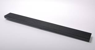 1200mm Hayman Matte Black Linear Drain With Heel Guard Insert Abl Tile Linear Drain Matte Black Shower Drain