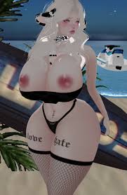 Rule 34 - Beach Bimbo Cow Ears Cow Tail Female Huge Breasts Imvu Thick  Thighs | 8837377