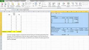 Anova Explained Excel 2010 Anova Excel Analysis