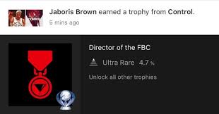 Control]Platinum #123 one of my favorites this year : r/Trophies