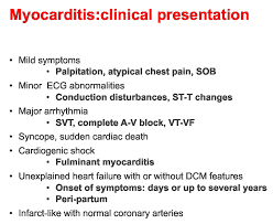 Myocarditis is an inflammatory disease of the myocardium that may present with sudden cardiac death, symptoms mimicking myocardial infarction, heart rhythm and conduction disorders, and heart failure. Https Ec Europa Eu Health Sites Default Files Ern Docs Ev 20200507 Co03 En Pdf