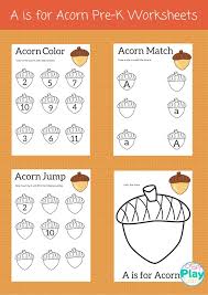 Acorn coloring pages for kids. Letter A Worksheets For Preschool Kids The Inspiration Edit