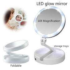 The lighted makeup mirror's 16 dimmable led lights can be adjusted with a touch to the smart button control on the front to put you in the best light. Buy Portable Led Lighted Makeup Mirror Vanity Compact Women Pocket Mirrors Vanity Cosmetic Hand Mirror 1 At Affordable Prices Free Shipping Real Reviews With Photos Joom